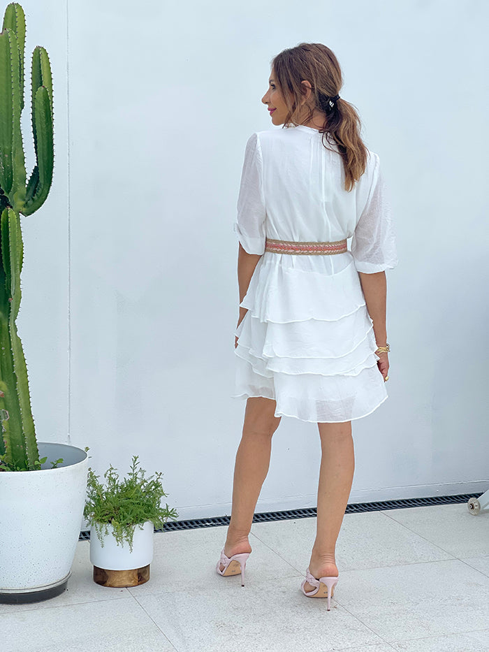 Nadia Sheer Dress - White