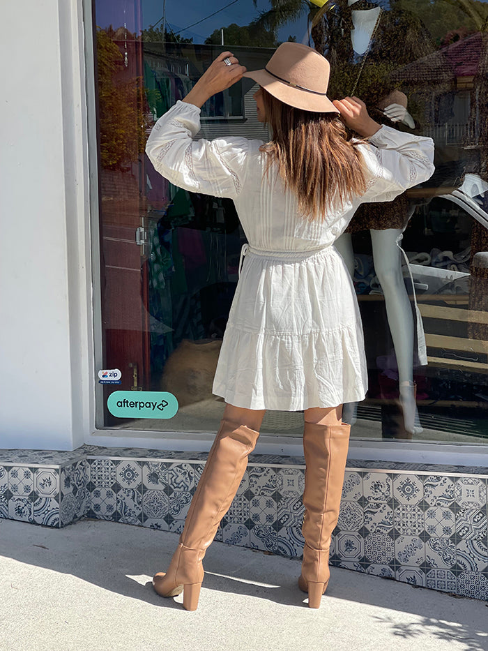 Loom Mini Dress - White