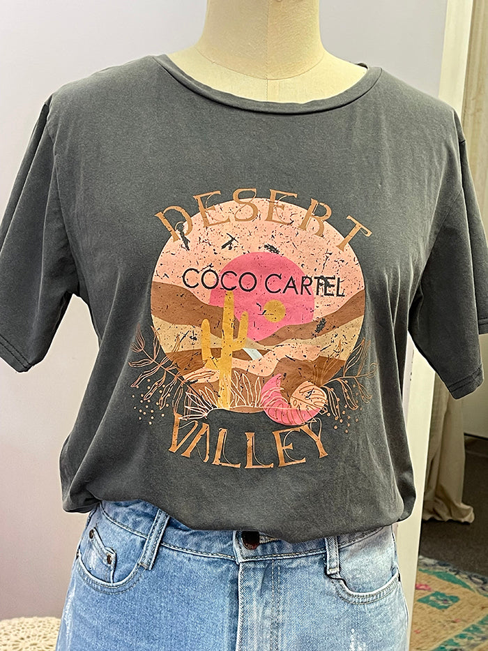 Desert Valley Tee - Charcoal