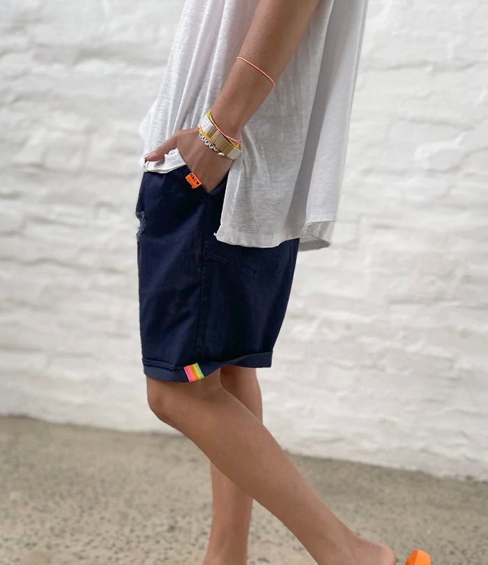 Slouchy Shorts - Navy