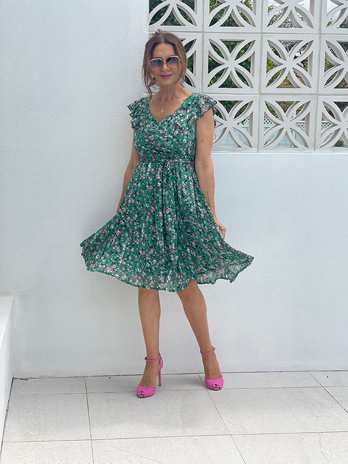 Sharle Floral Dress - Green