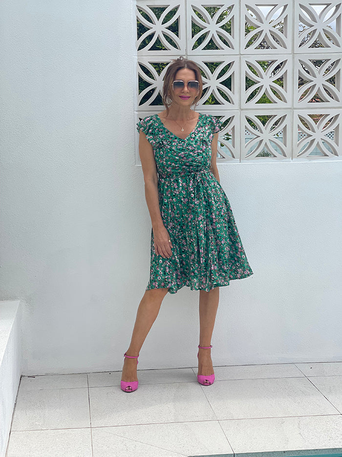 Sharle Floral Dress - Green