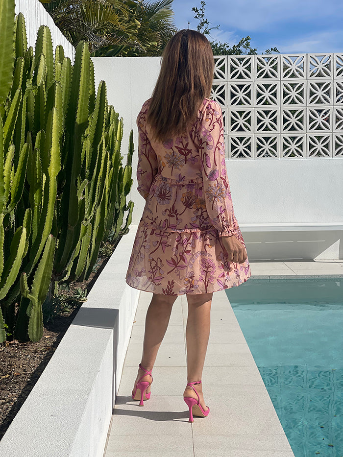 Sloan Sheer Floral Print Dress