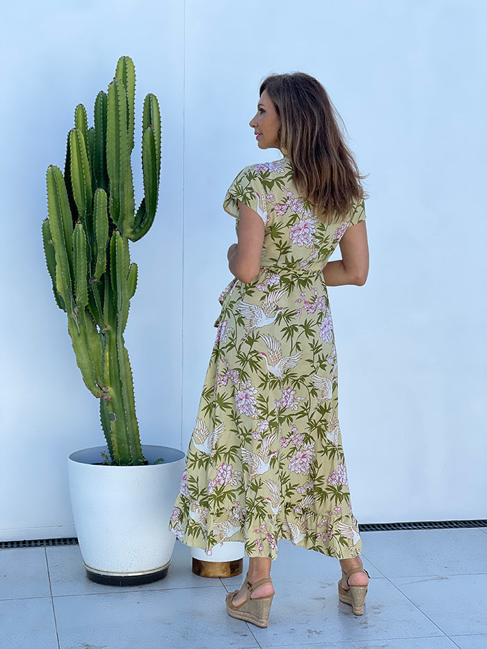 Palm Springs Dress - Bird of Paradise Print