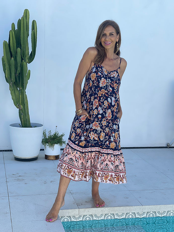 Jonah Dress - Navy Floral