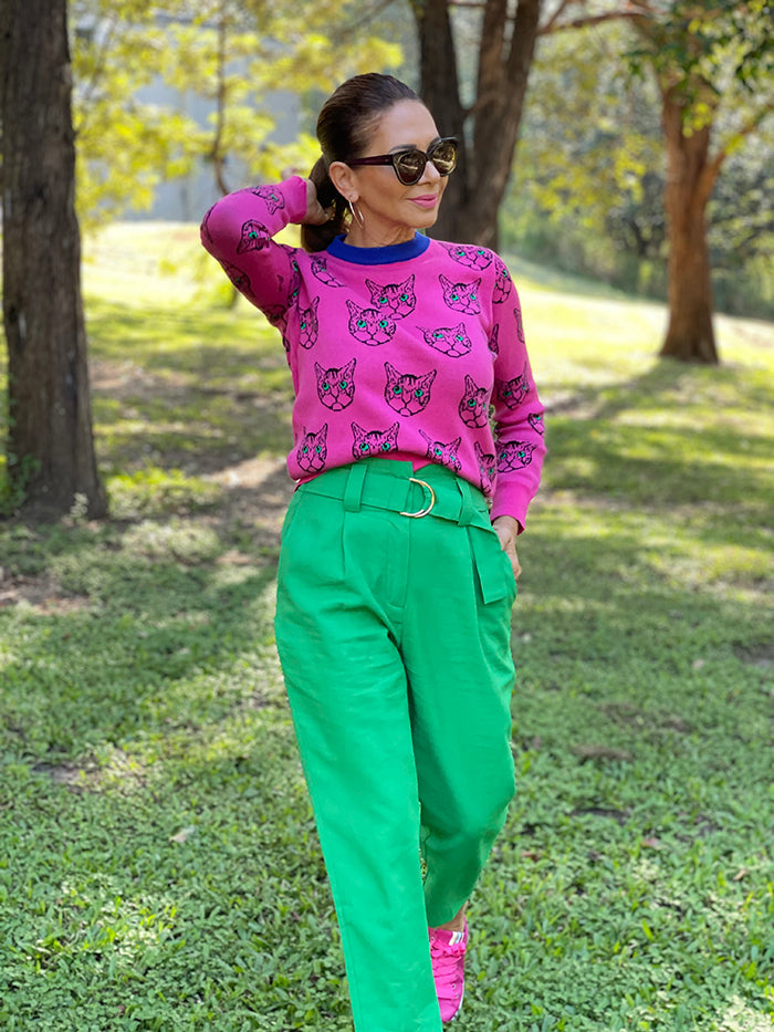 Pink Cat Knit