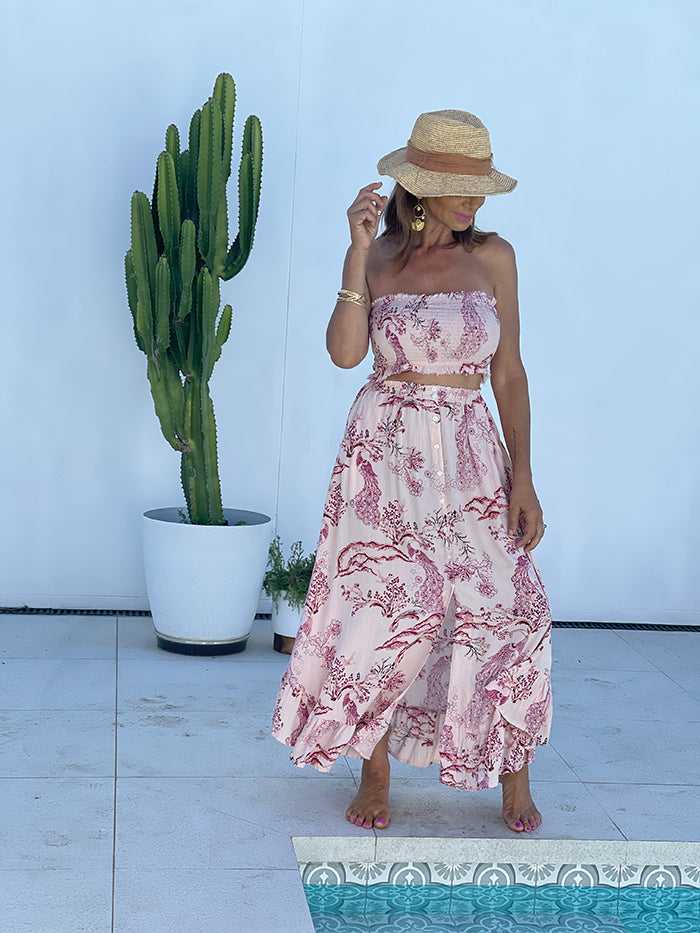 Road Trip Skirt - Red Bird Print