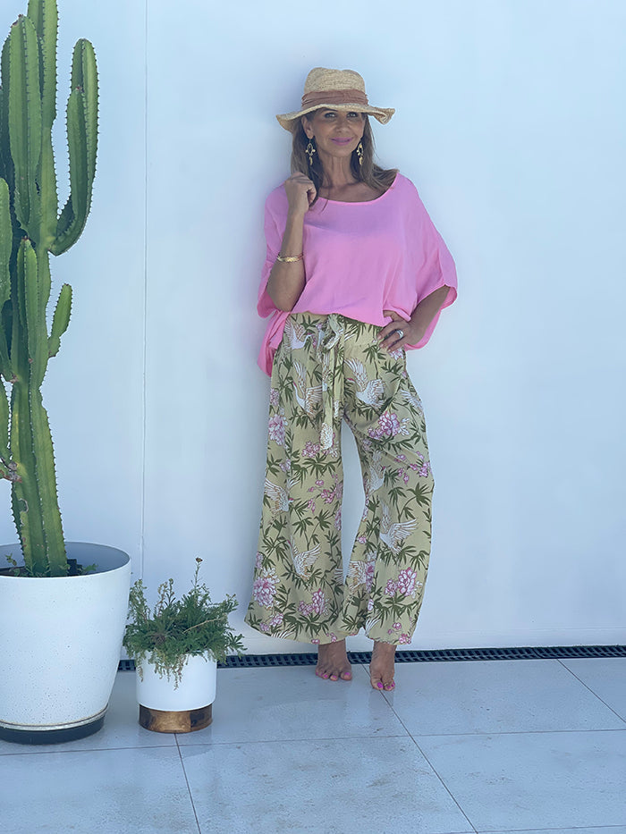 Stargazer Pants - Bird of Paradise Print