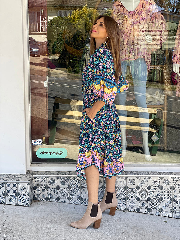 Posy Print Jasmine Midi Dress