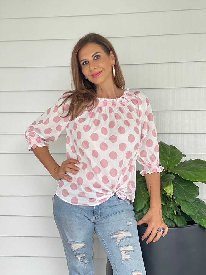 Blush Dot Top