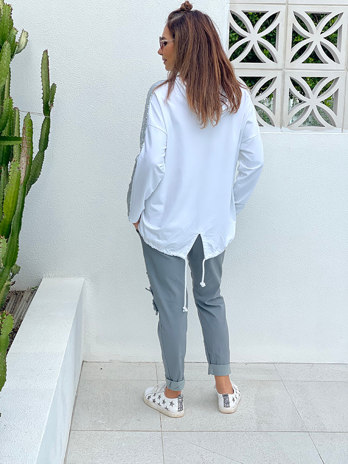 Amy Star Jogger Pants - Charcoal
