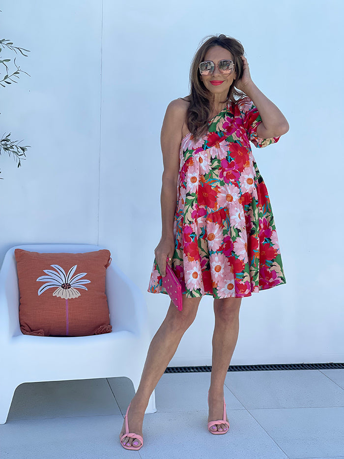 Miabella One Shoulder Dress
