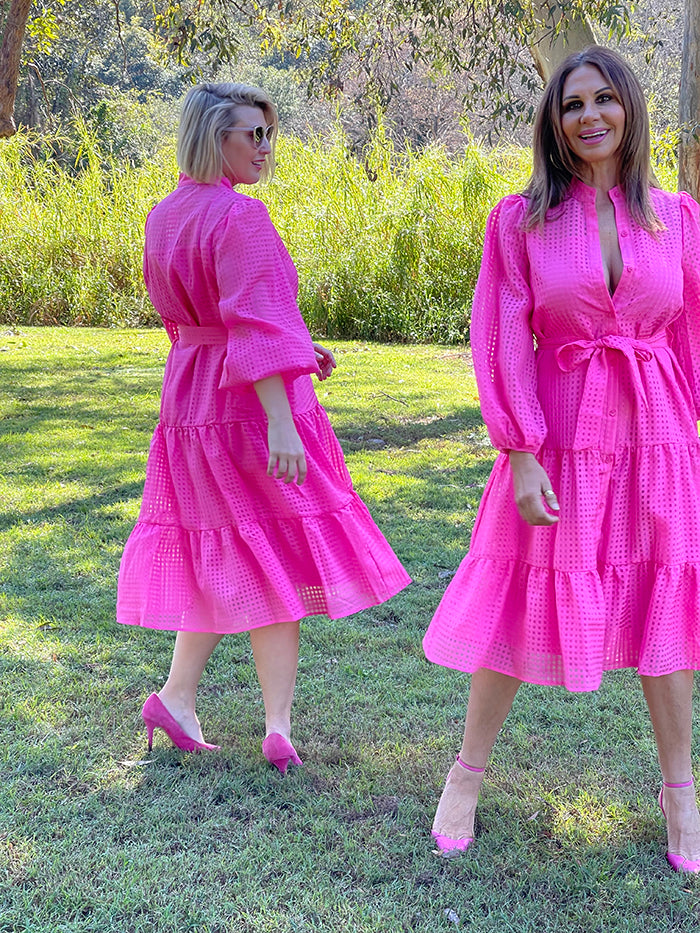 Serena Dress - Hot Pink