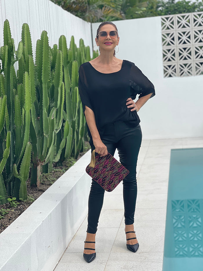 Black Silk Top