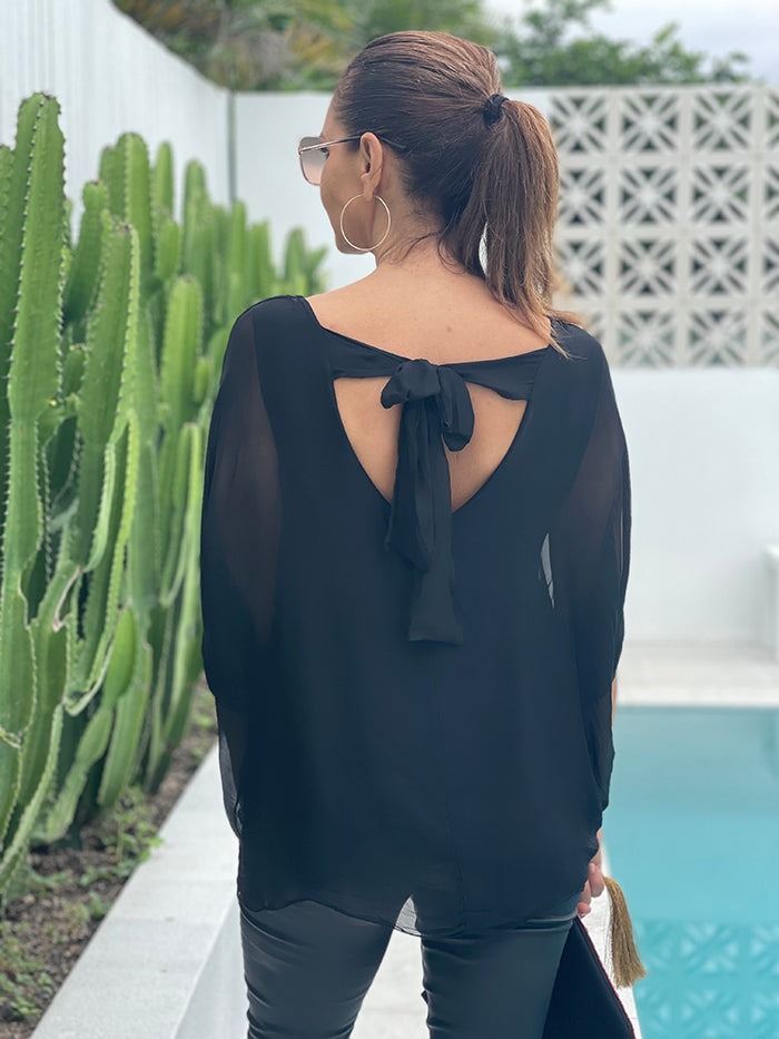 Black Silk Top