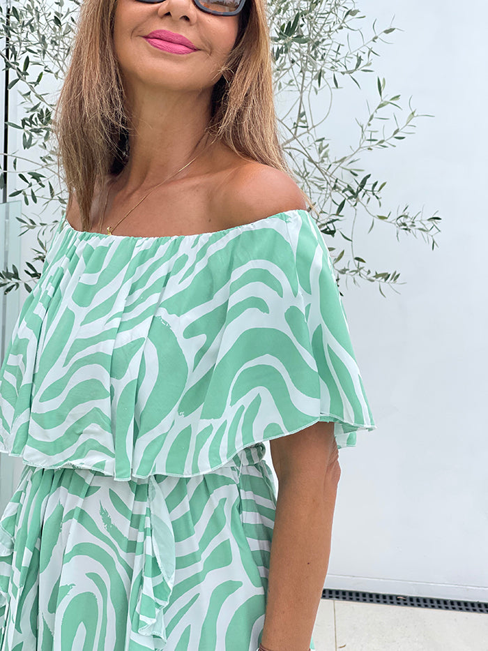 Matcha Print Mini Georgia Dress