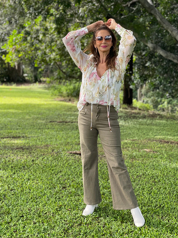 Garden Party Ruffle Blouse