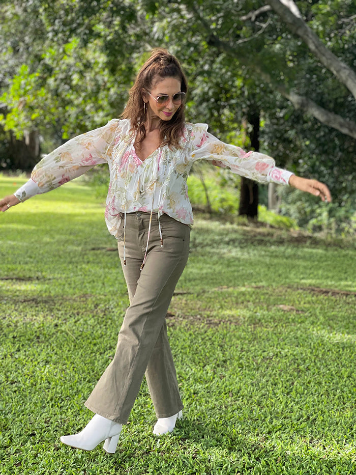 Garden Party Ruffle Blouse