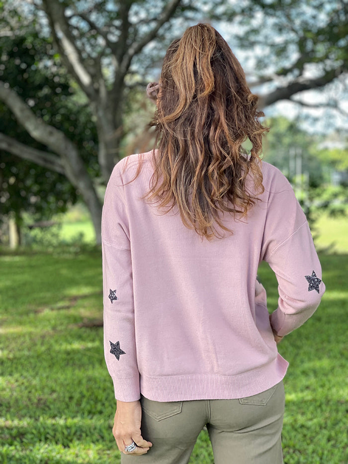 Blush Sequin Star Knit