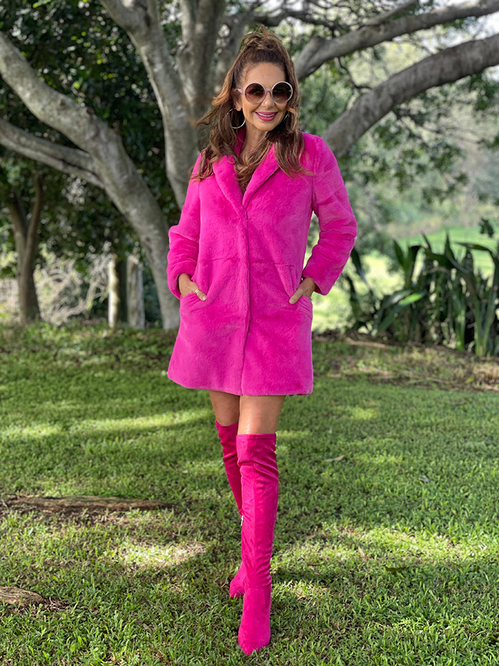 Jungle Coat - Hot Pink
