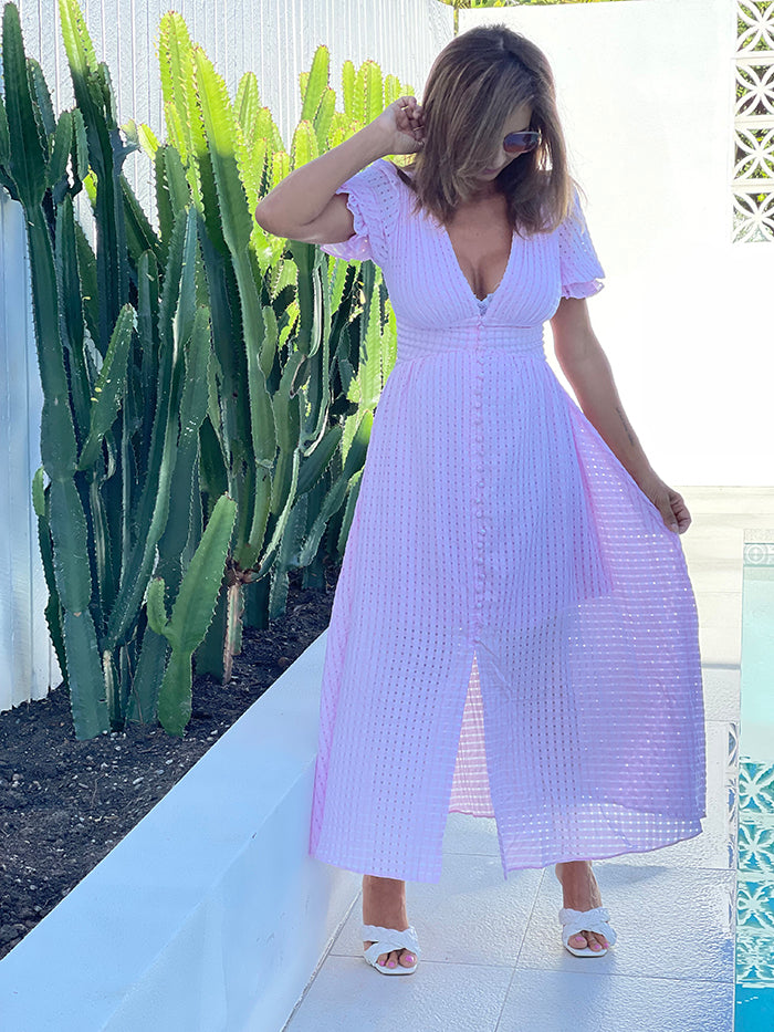 Eiffie Dress - Pink Check