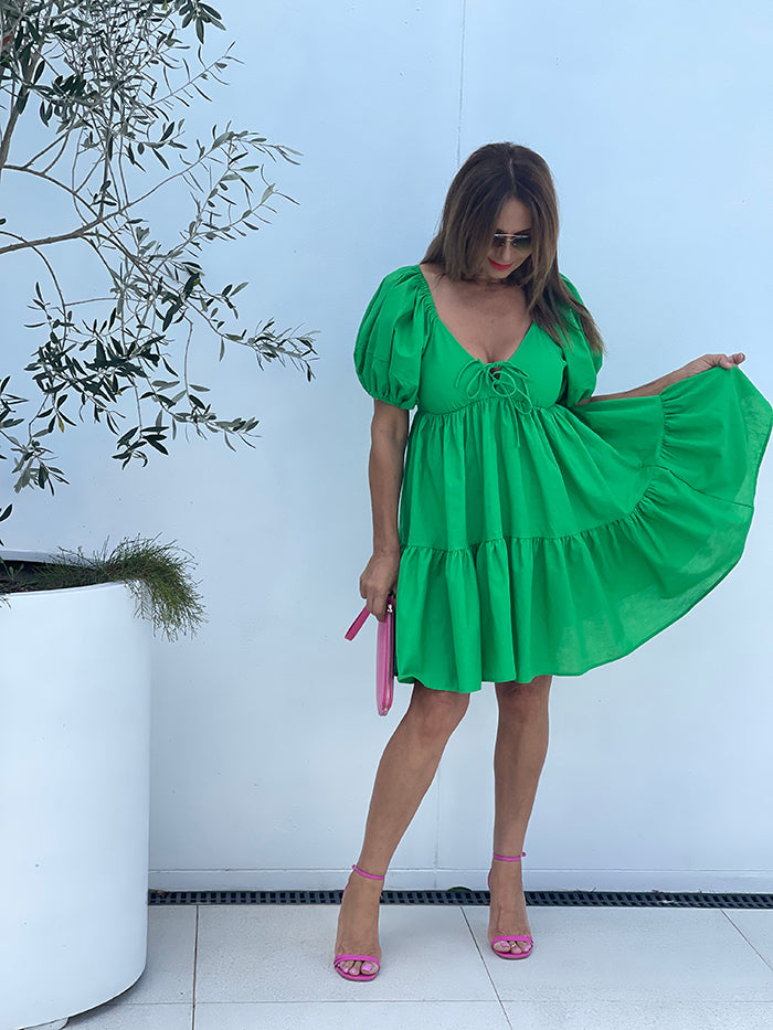 Cisa Green Mini Dress
