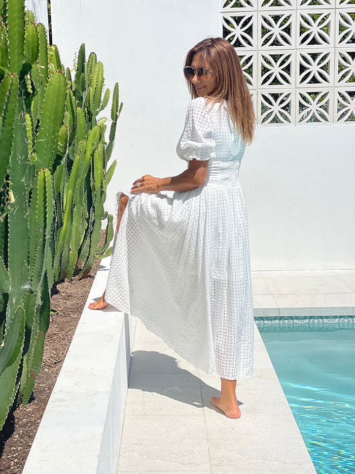Eiffie Dress - White Check