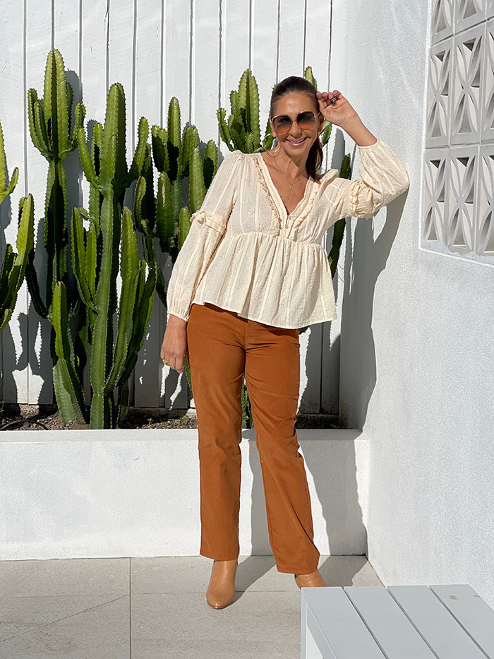 Riley Cord Pant - Tan