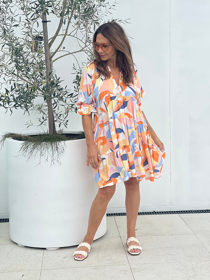 Layla Dress - Pastel Multi