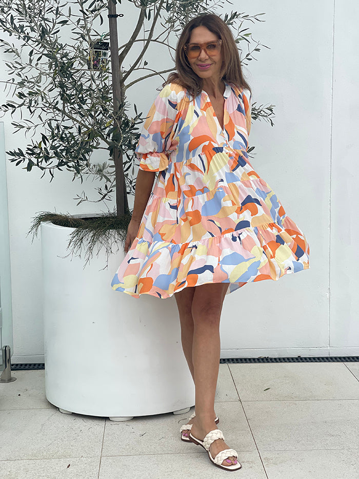 Layla Dress - Pastel Multi