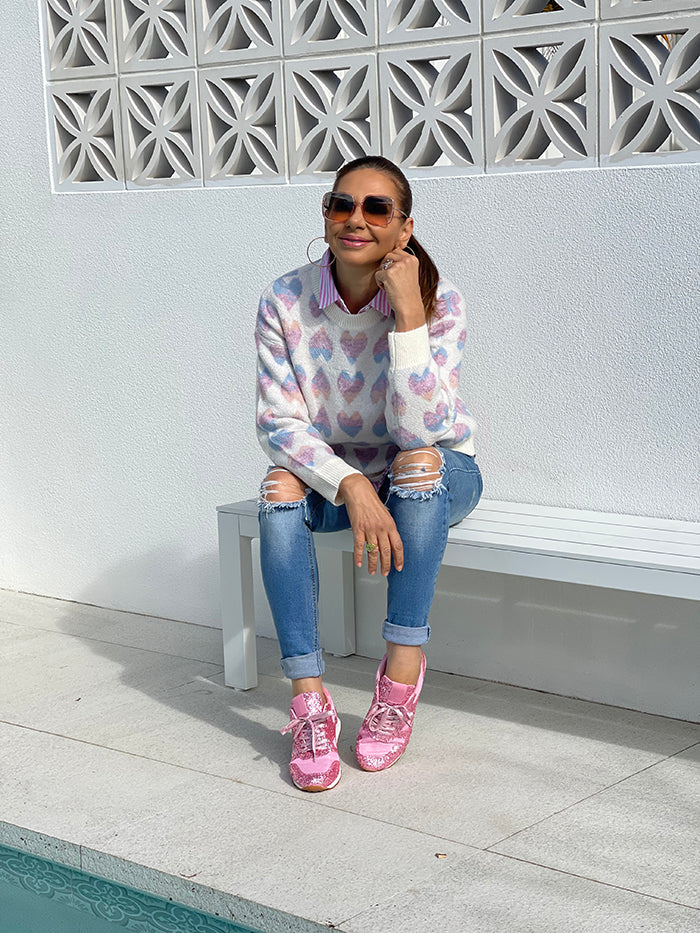 Pastel Heart Knit