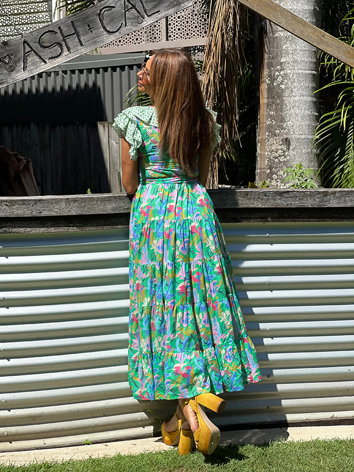 Florentine Dress - Green Venus