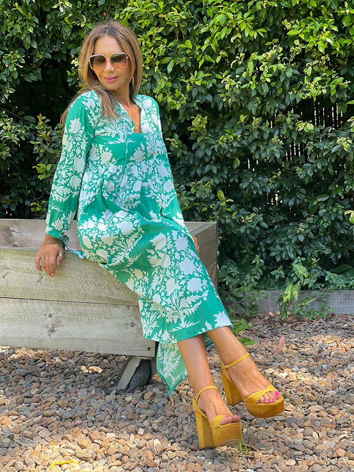Margot Dress - Palace Green