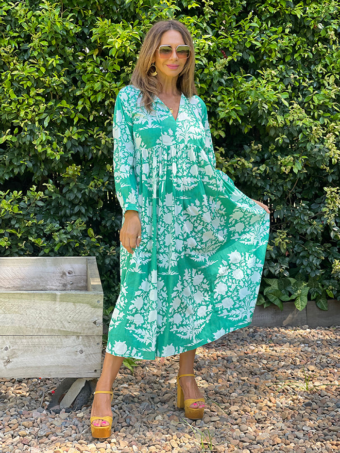 Margot Dress - Palace Green