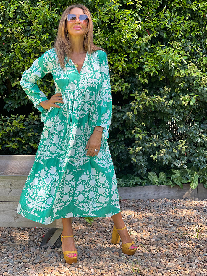 Margot Dress - Palace Green