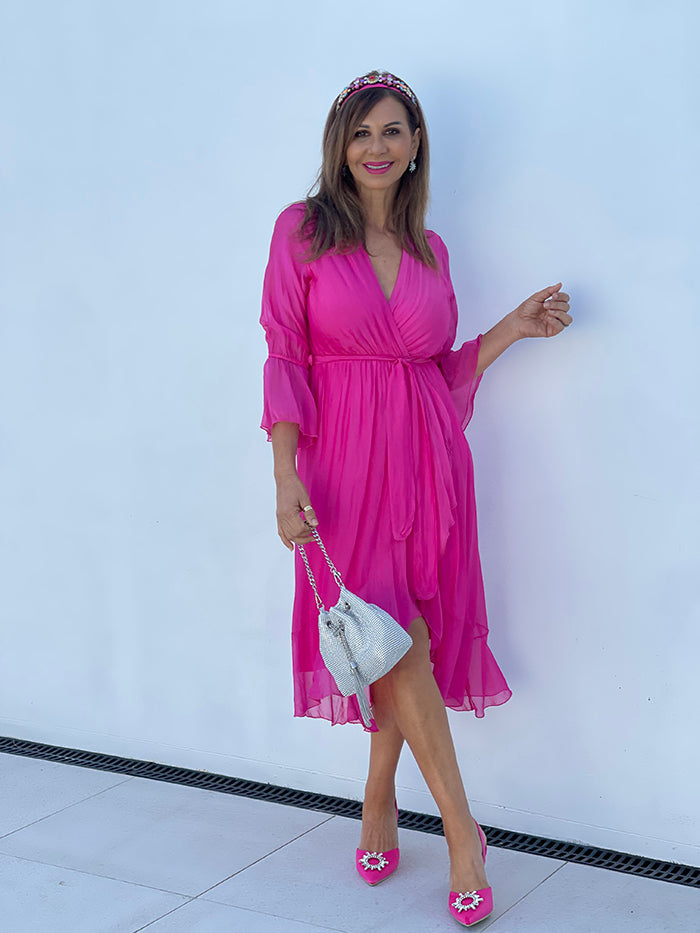 Chirah Dress - Hot Pink