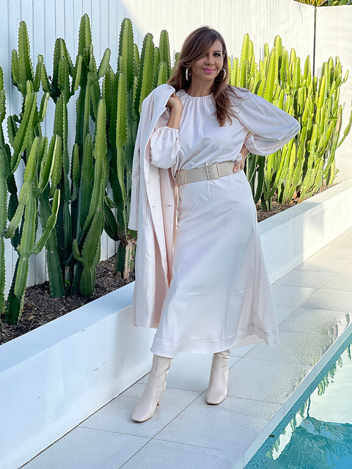 In Motion Top - Ivory Satin