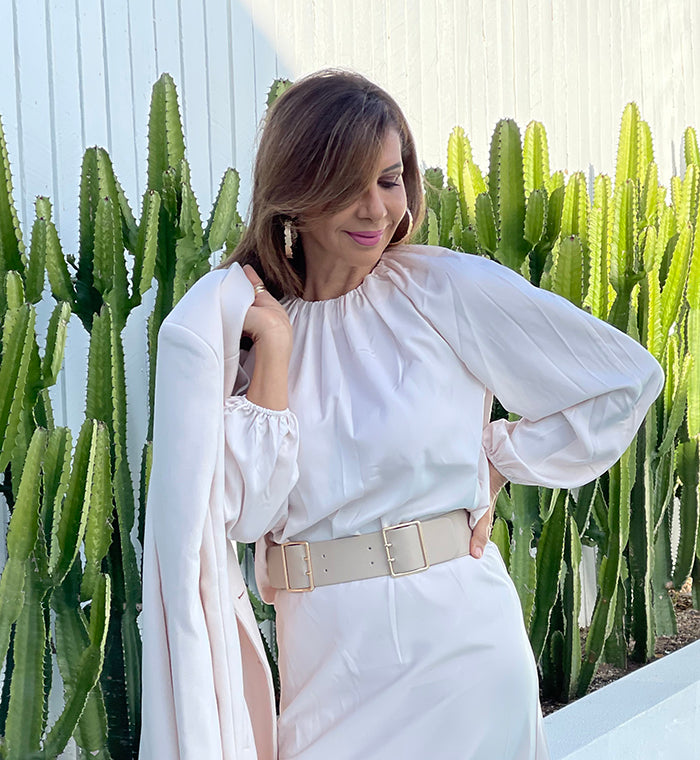 In Motion Top - Ivory Satin