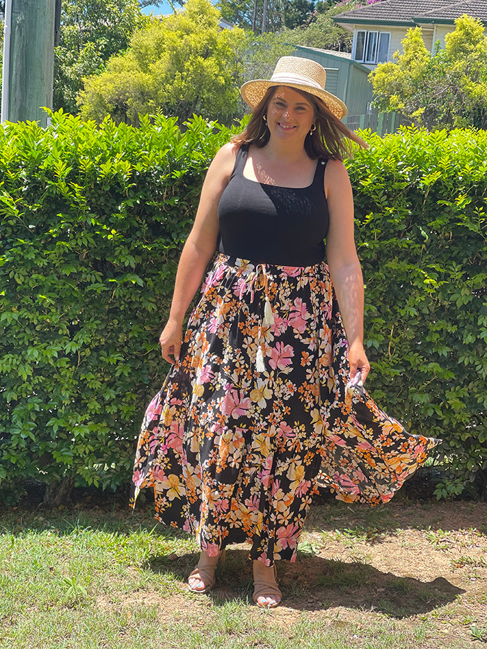 Mira Floral Maxi Skirt