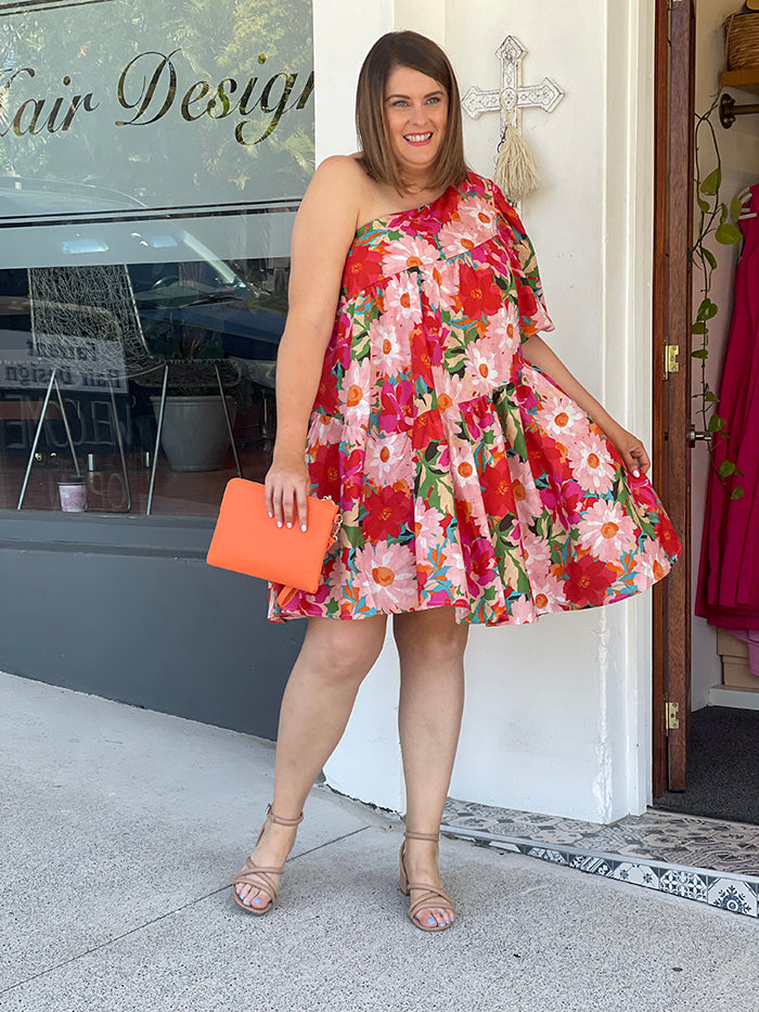 Miabella One Shoulder Dress