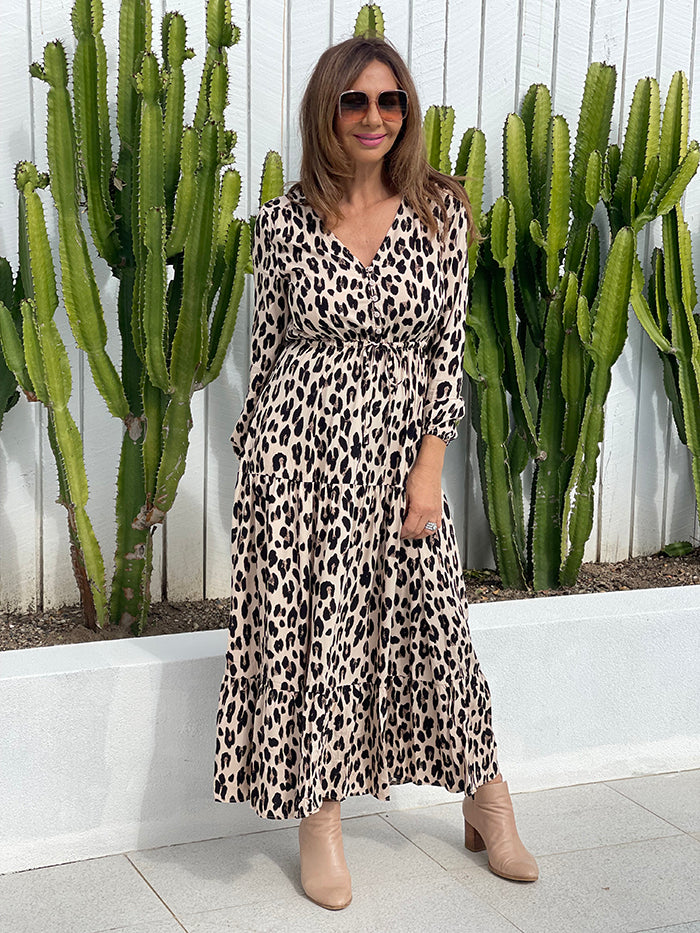 Nisha Leopard Maxi Dress