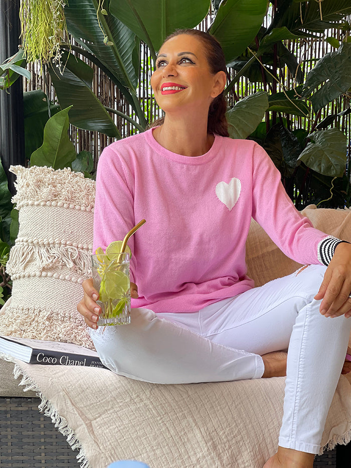Petra Sweetheart Stripe Knit - Pink