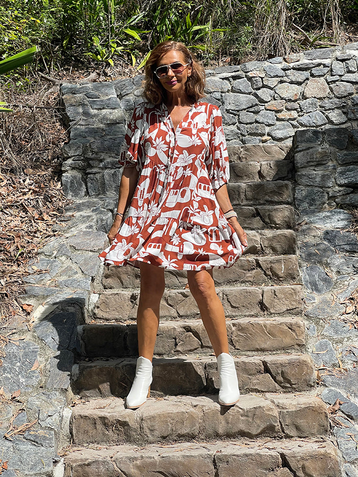 Carribita Smock Dress