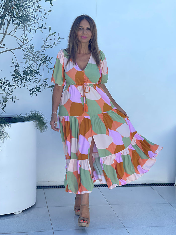 Salma Summer Pastel Floral Maxi