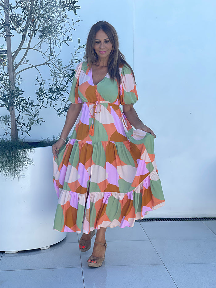 Salma Summer Pastel Floral Maxi