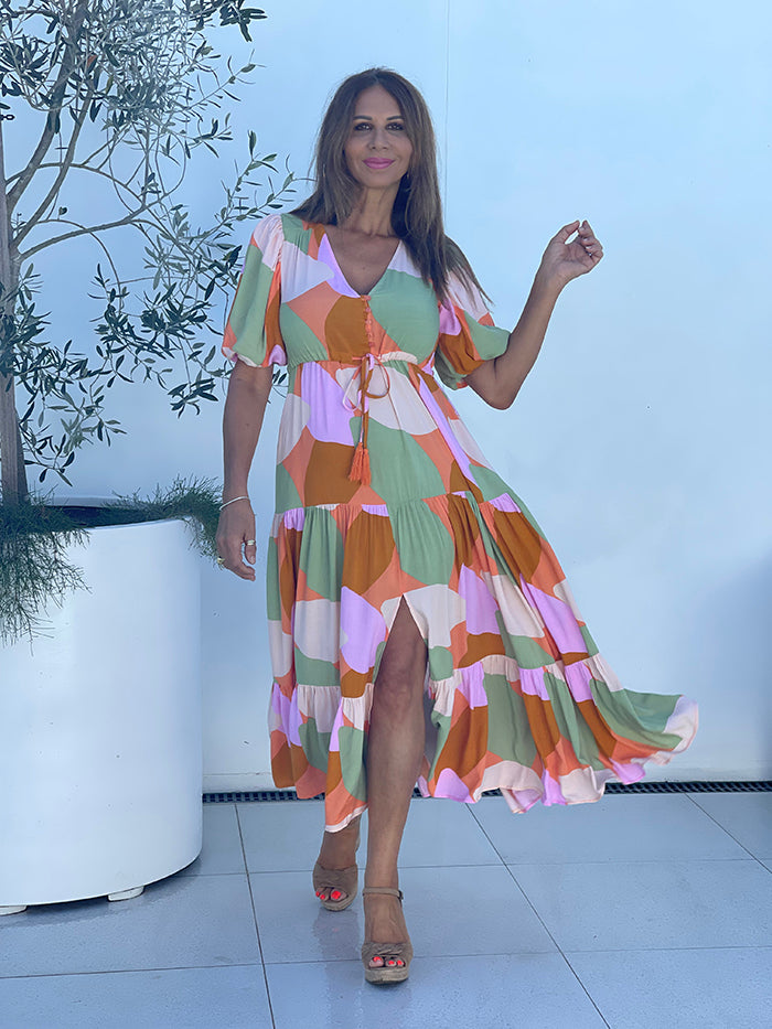 Salma Summer Pastel Floral Maxi
