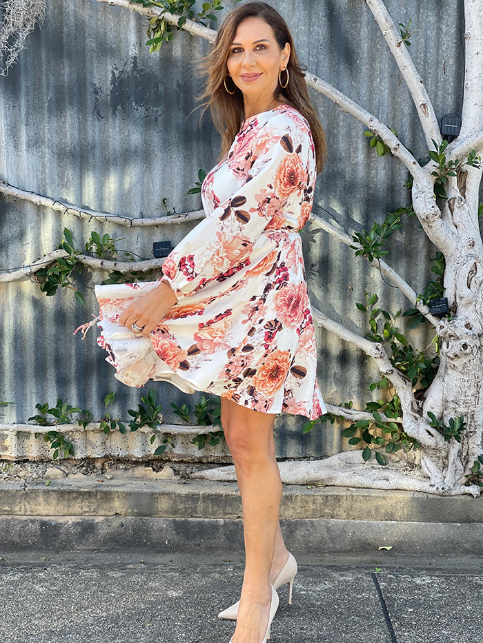 Vera Floral Linen Dress