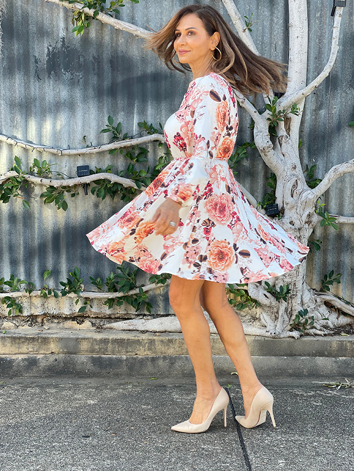 Vera Floral Linen Dress