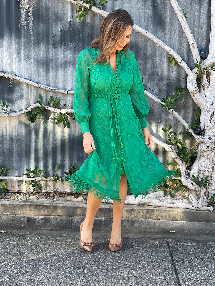 Andree Belted Dress - Green