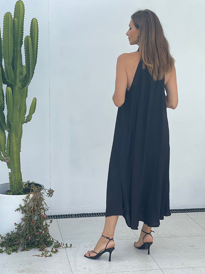 Rendezvous Dress - Black Silky